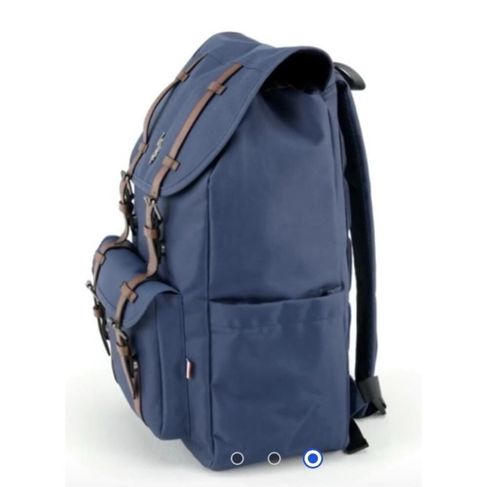 U.S. Polo Assn. Unisex Top Loader Flap Backpack, Water-Resistant, Navy Blue NWT - Picture 3 of 10